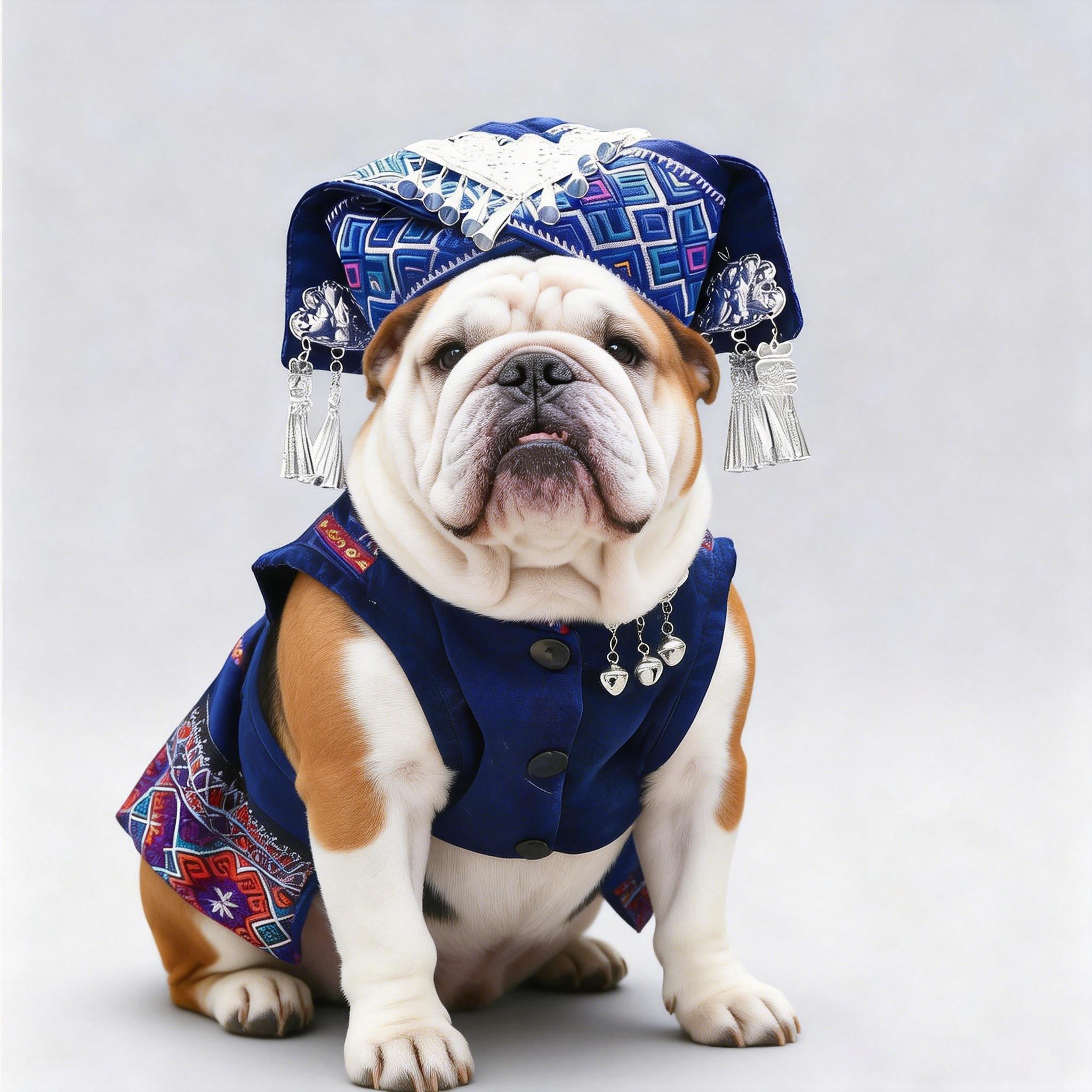 Suitable for dogs, traditional Chinese clothing, Zhuang clothing