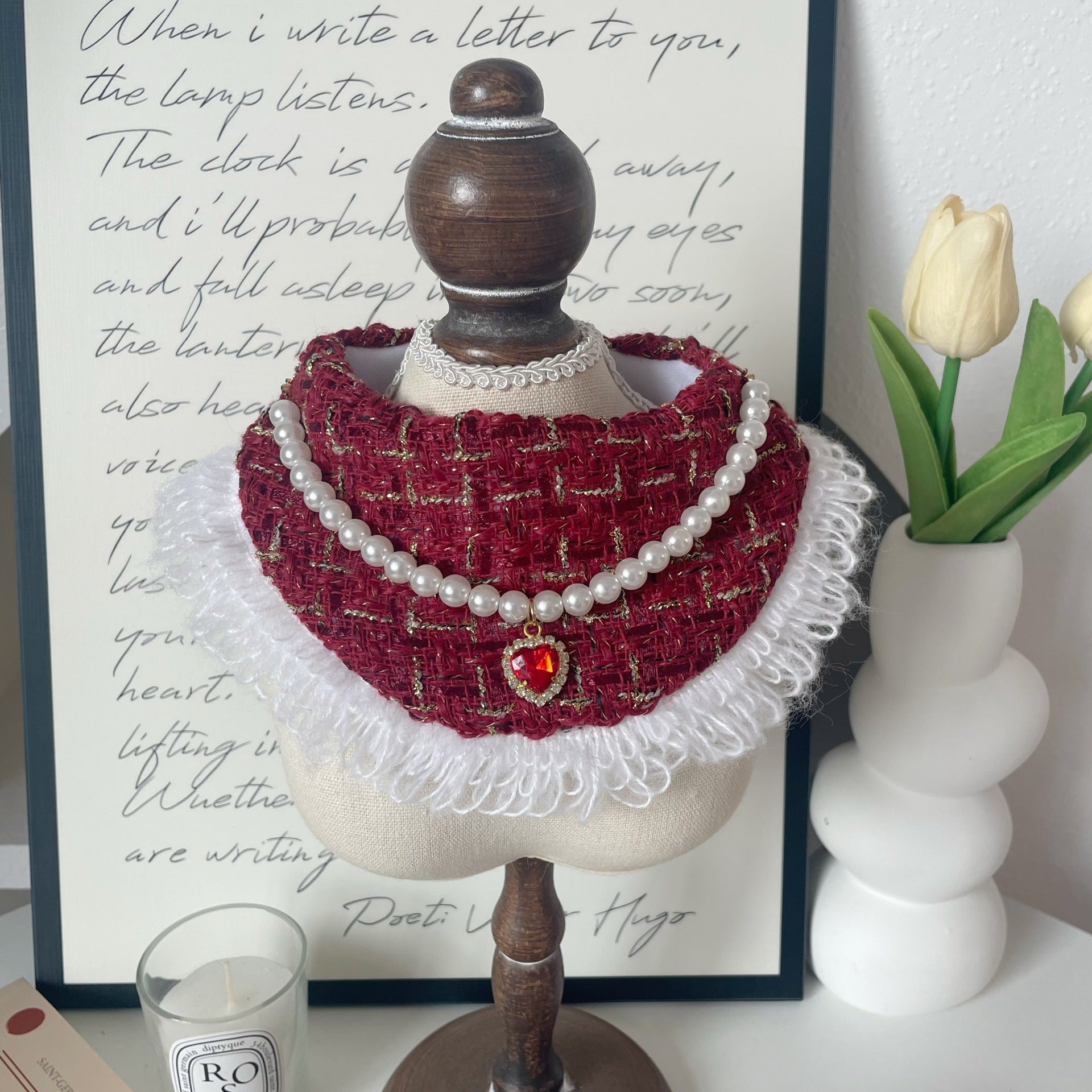 Fairy Series - Scottish Plaid Pearl Necklace Cat / Dog Collar