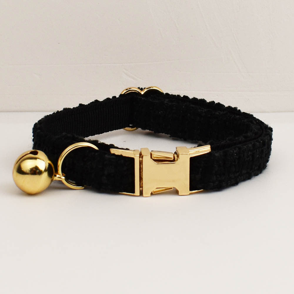 Haute Couture Series - Vintage Wool Cat Collar/Bow/Leash