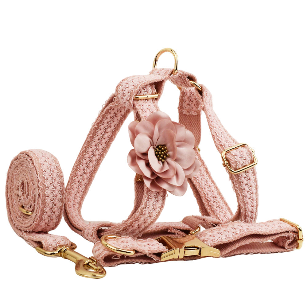 Haute Couture Series - Woven Leather Dog Collar/Accessory/Harness/Leash