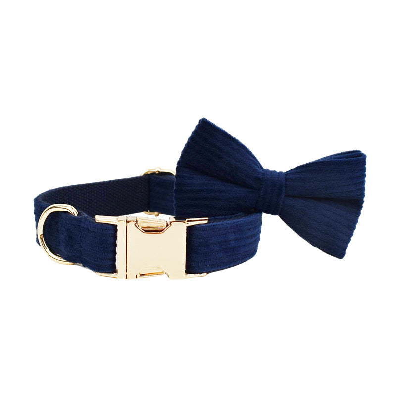 Haute Couture Series - Corduroy Dog Collar/Bow/Poop Bag Holder/Harness/Leash