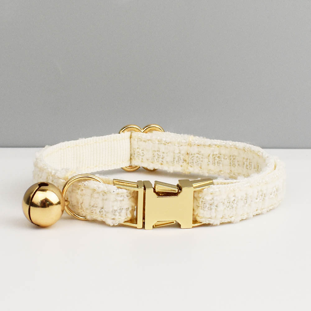Haute Couture Series - Vintage Wool Cat Collar/Bow/Leash