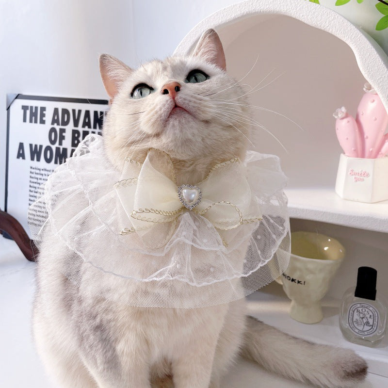 Fairy Series - Heart Shape Bowknot Cat Collar