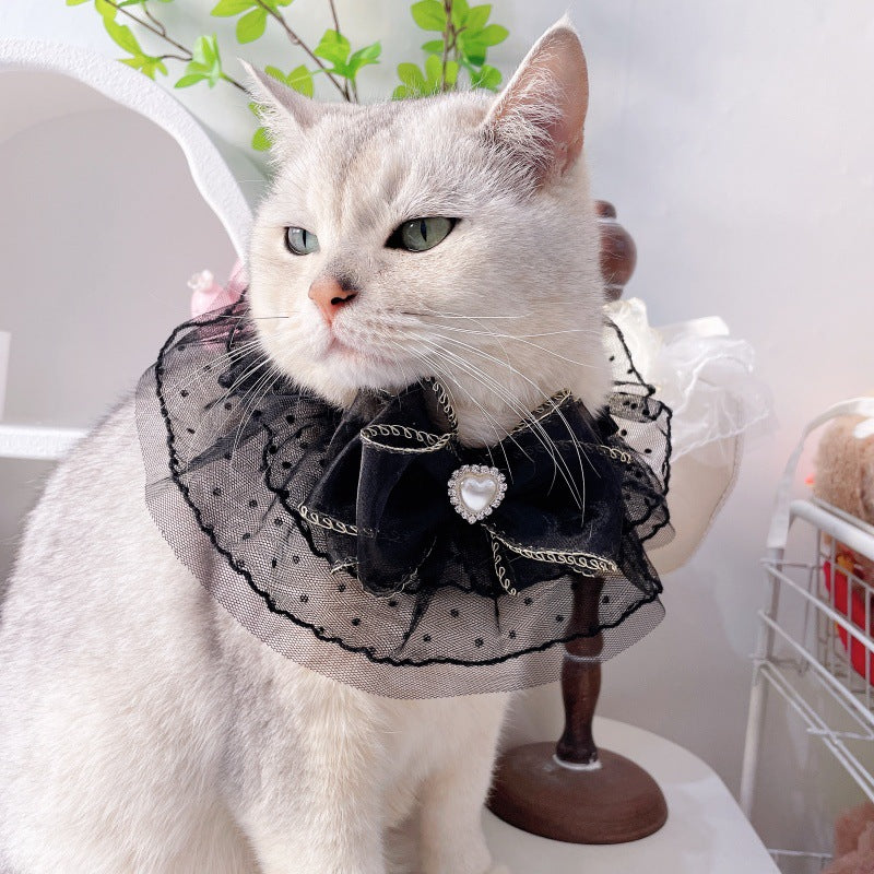 Fairy Series - Heart Shape Bowknot Cat Collar