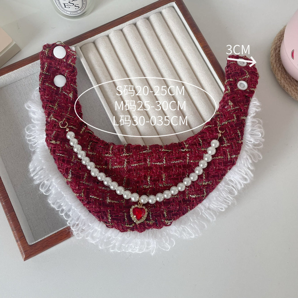Fairy Series - Scottish Plaid Pearl Necklace Cat / Dog Collar