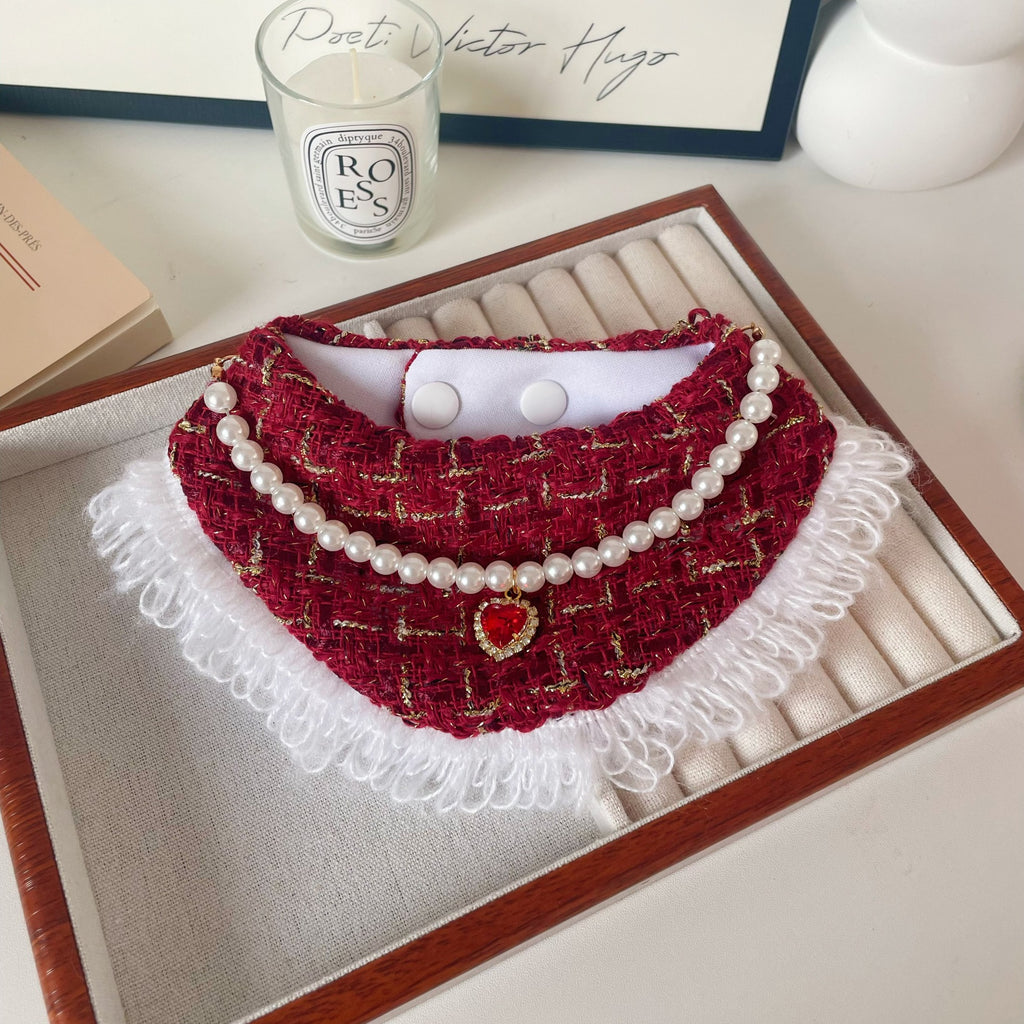 Fairy Series - Scottish Plaid Pearl Necklace Cat / Dog Collar